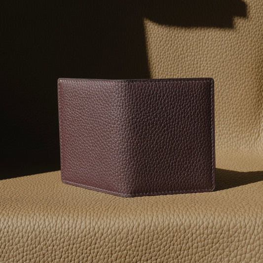 KAIOA V2 - Porte-cartes en Taurillon Mure, Orange et Grenat