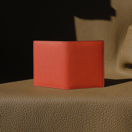 KAIOA V2 - Porte-cartes en Taurillon Ebene et Rouge Massaia