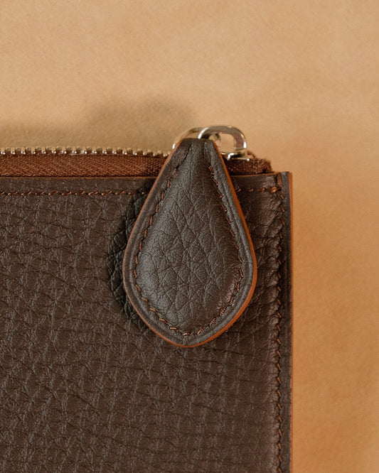 Porte carte - SENDOA en cuir - couleur Ébène