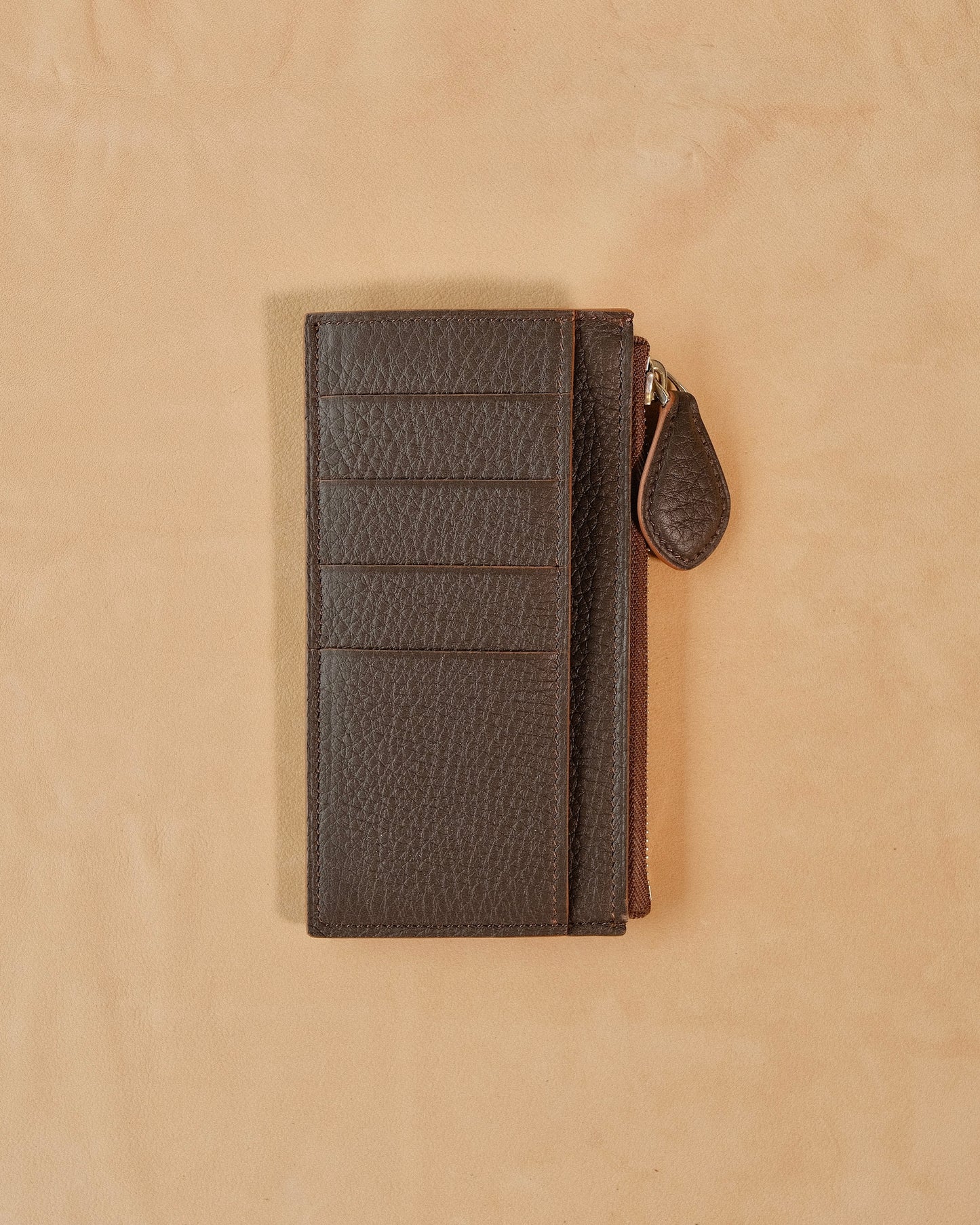 Porte carte - SENDOA en cuir - couleur Ébène