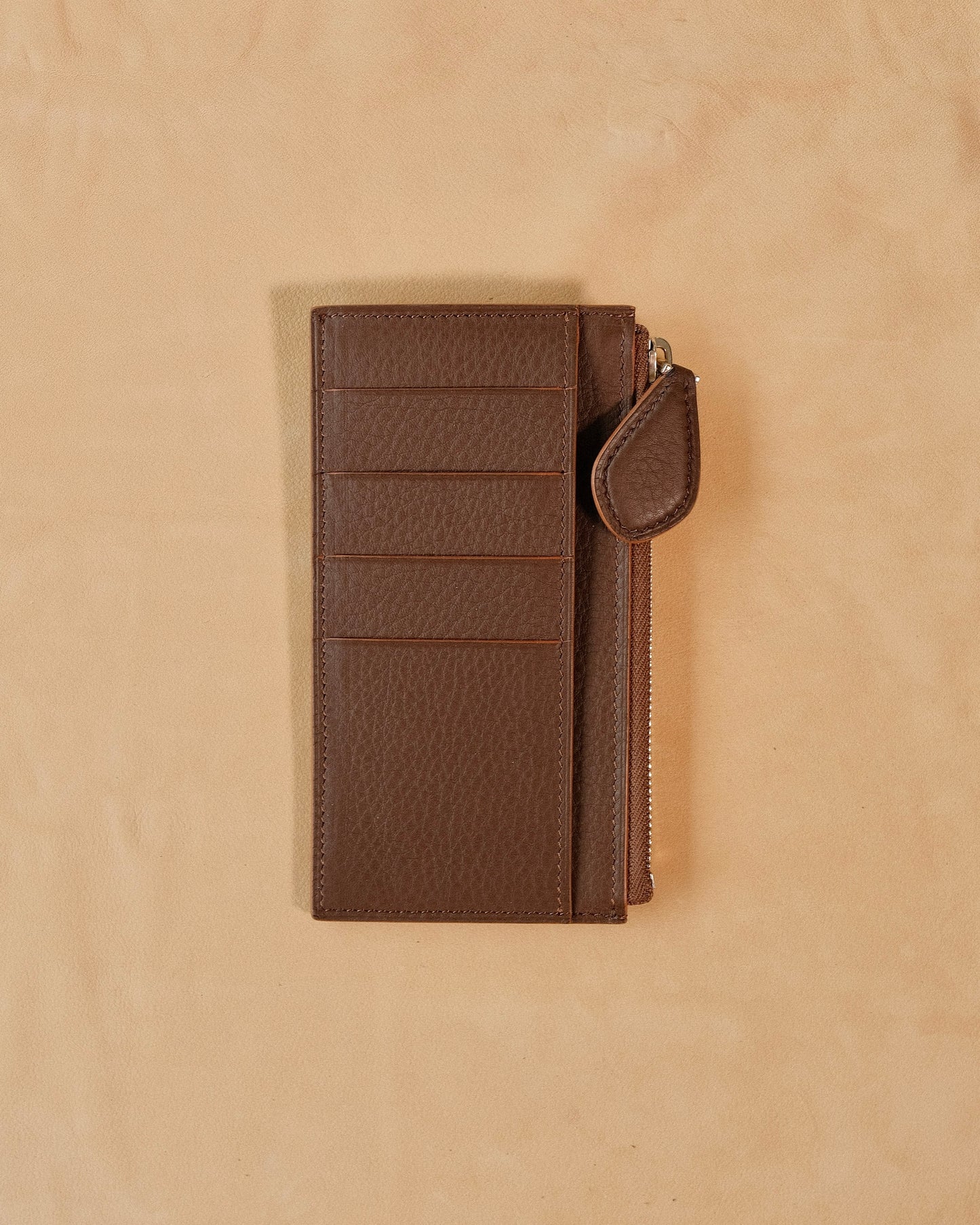 Porte carte - SENDOA en cuir - couleur Chocolat