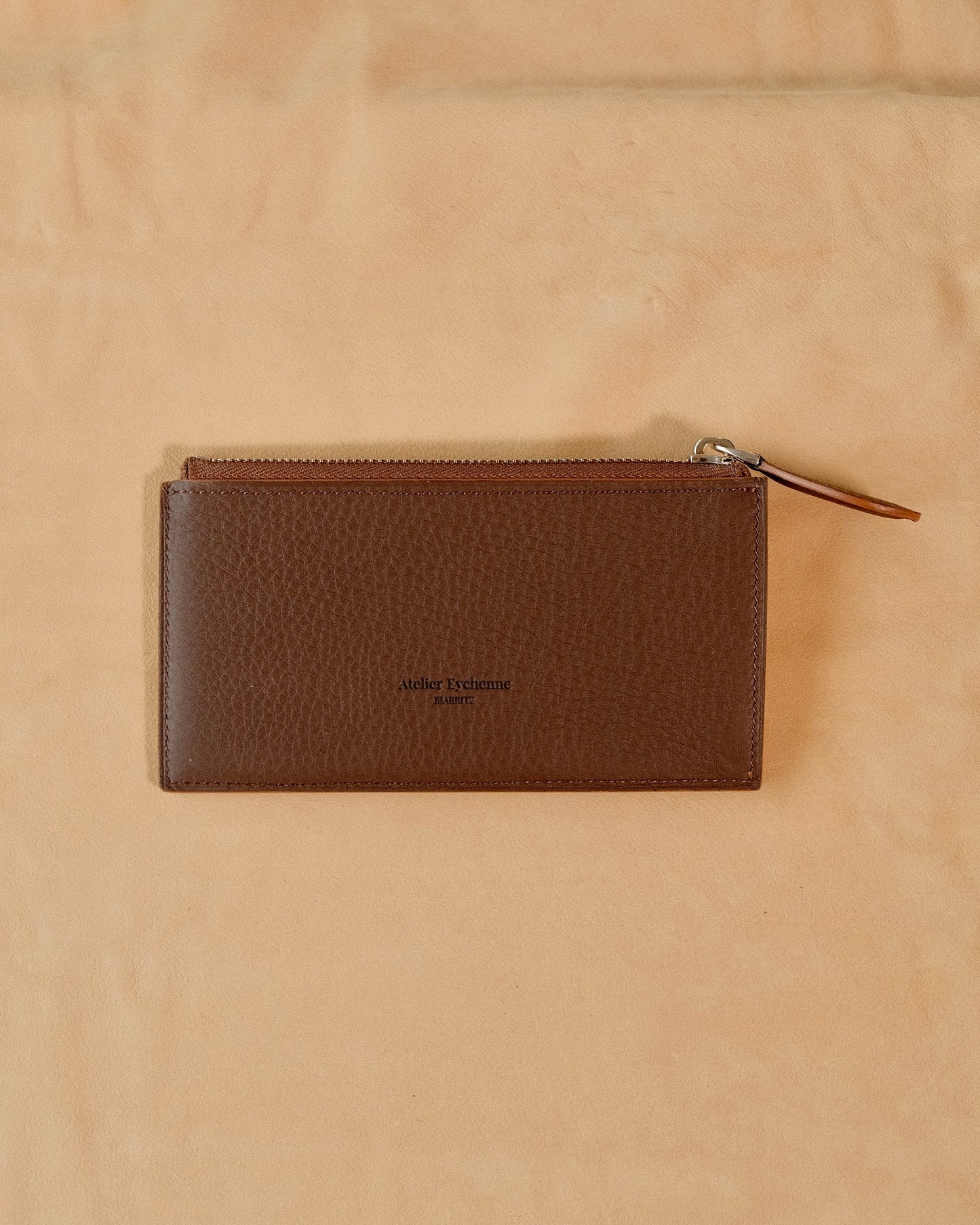 Porte carte - SENDOA en cuir - couleur Chocolat