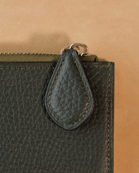 Porte carte - SENDOA en cuir - couleur Vert forêt