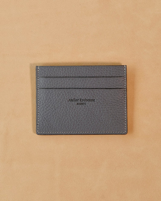 Porte carte - BETIKOA en cuir - couleur Gris