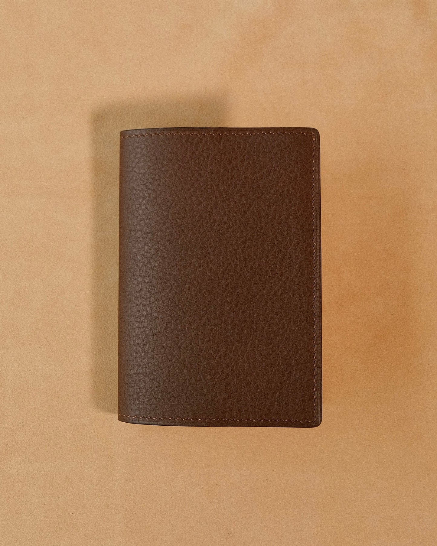 Protège passeport bicolor Ébène/Marron clair - Atelier Eychenne