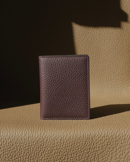 KAIOA V2 - Porte-cartes en Taurillon Mure, Orange et Grenat