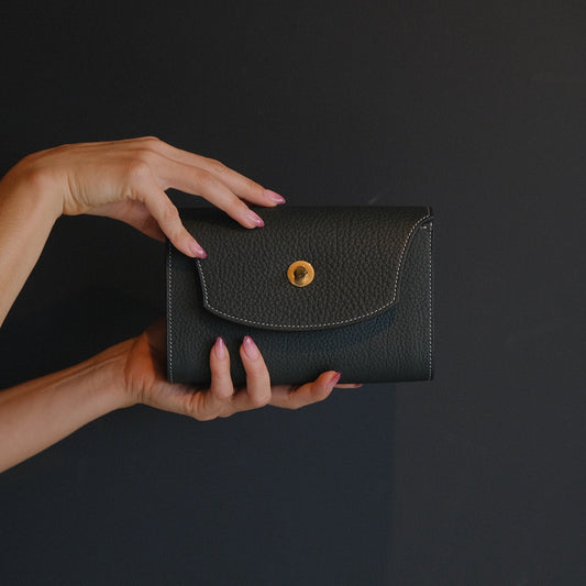 TXISTU - Sac à main en Taurillon Vert Foret